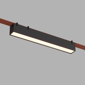 DK5575-BK Cветильник для трека-ремня Belty, серия Linear, со светодиодом, L323*W40*H45мм, 48V DC, 12W, RA90, 120°, 3000K, IP20, черный, алюминий